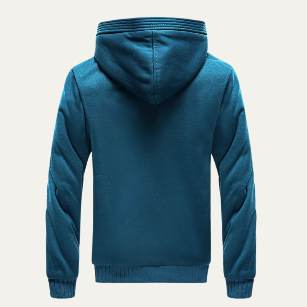 Men’s Heavy Duty Plush Fleece Lined Hooded Zip Jacket