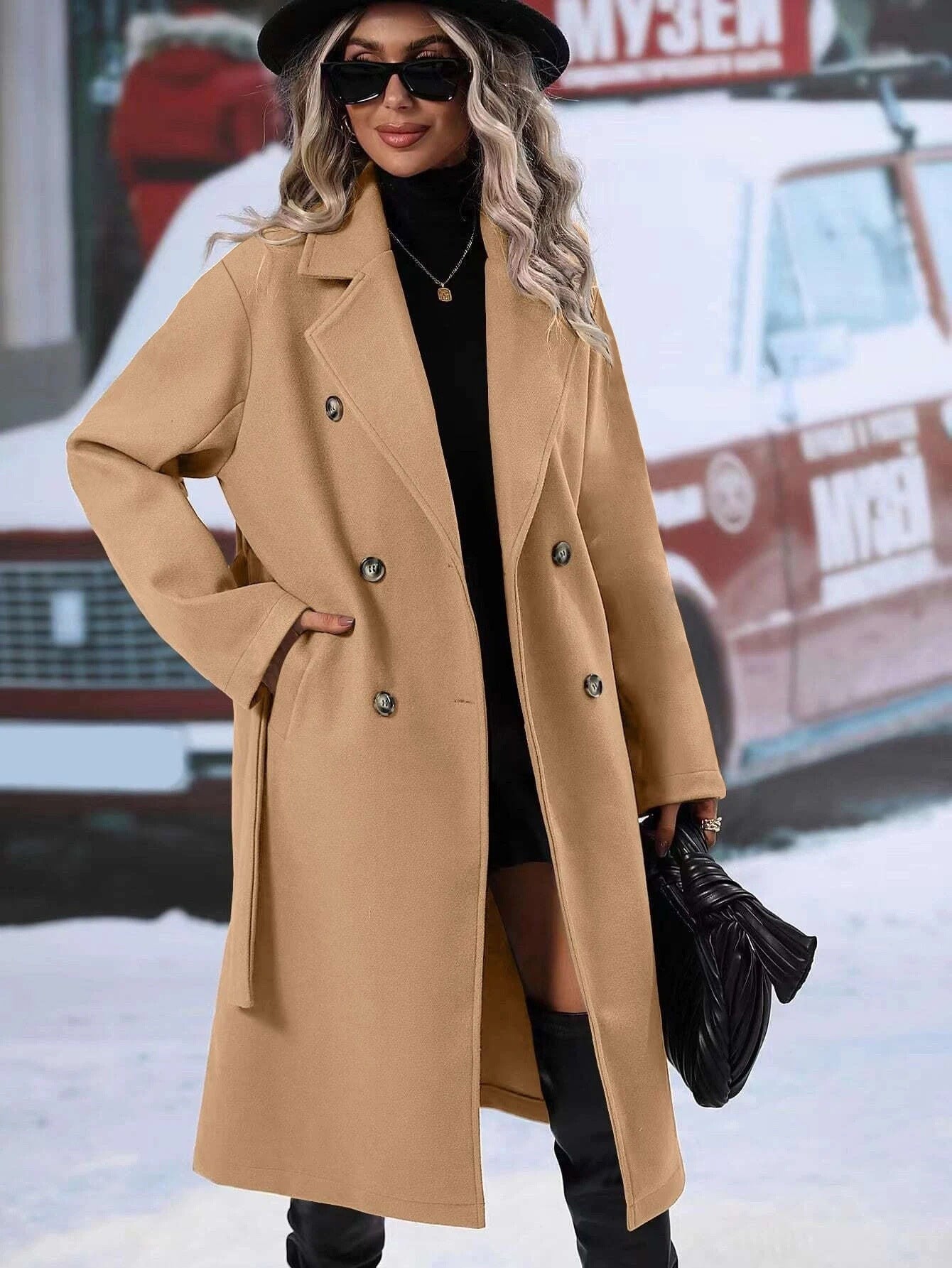 Classic Belted Ladies Trench Coat - BritishElegance