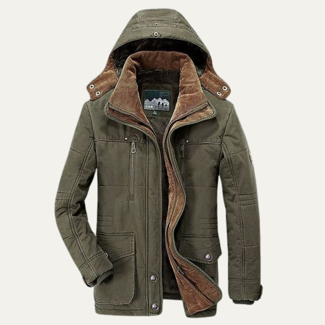 Men’s Fleece Lined Hooded Utility Parka