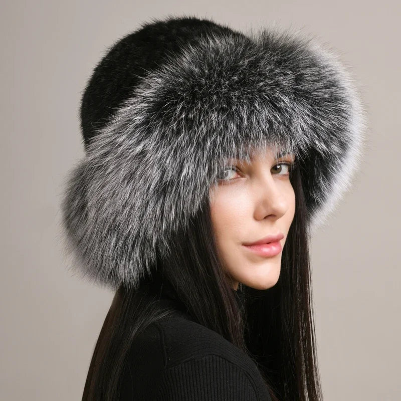 Luxurious Mink Fur Winter Hat for Women