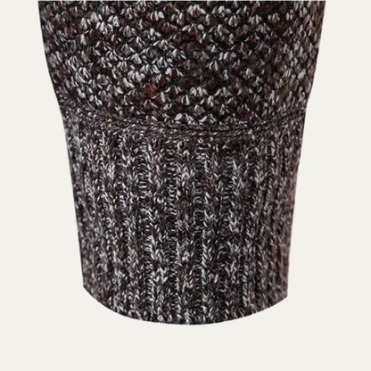 The Amalfi Men’s Knit Fleece Zip Cardigan with Diamond Pattern