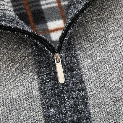 The Cirencester Men’s Thick Fleece Lined Zip Warm Knit Jacket