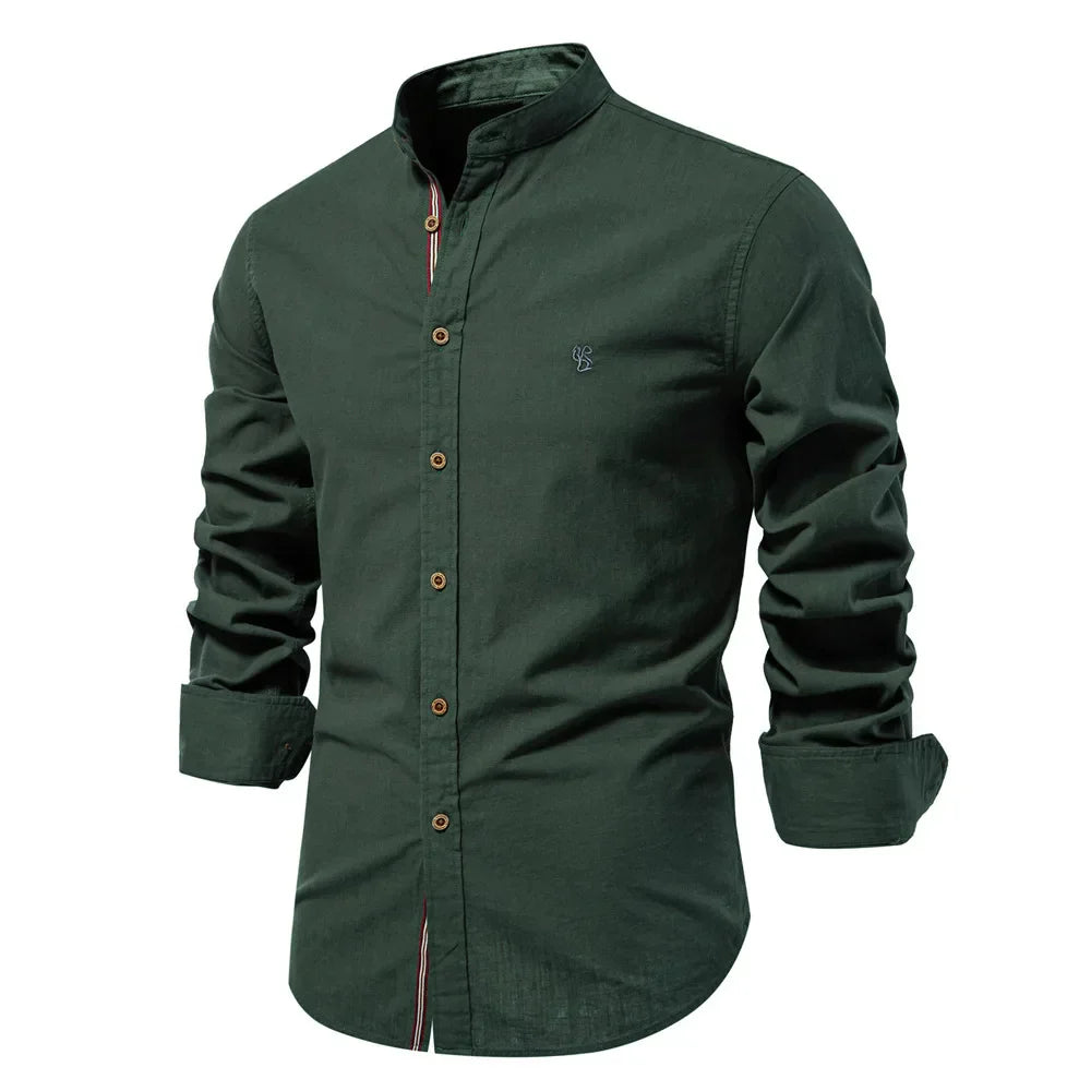 Classic Fit Long Sleeve Mens Button Down Shirt - BritishElegance