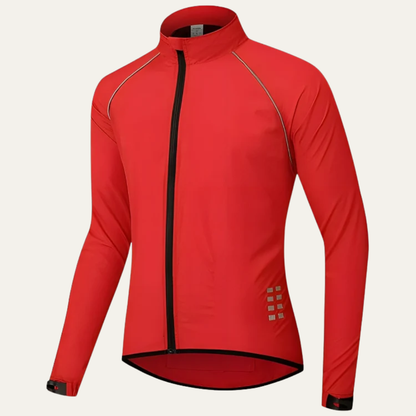 Men’s Reflective High Collar Full Zip Cycling Jacket