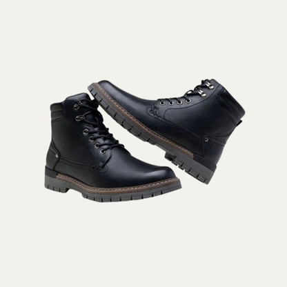 Men’s Military Style Lace Up Combat Boots with Lug Sole