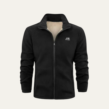 Men’s Soft Fleece Stand Collar Zip Up Jacket