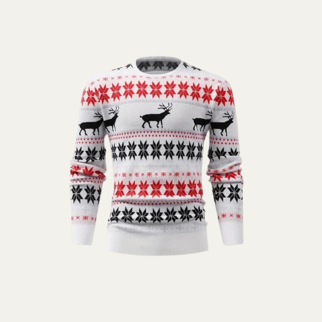 Men’s Classic Reindeer Knit Christmas Sweater