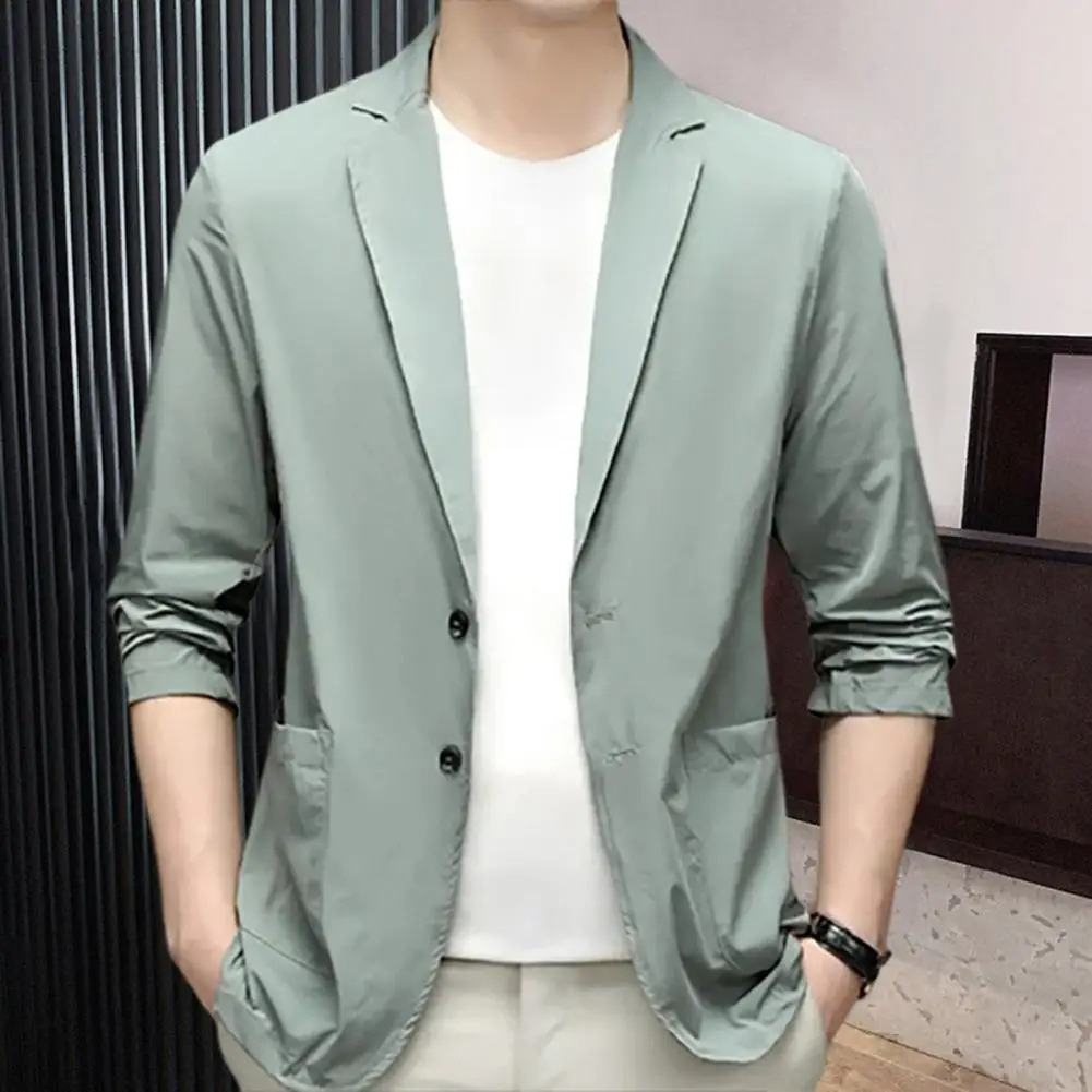 Slim Fit Men's Classic Two Button Blazer Jacket