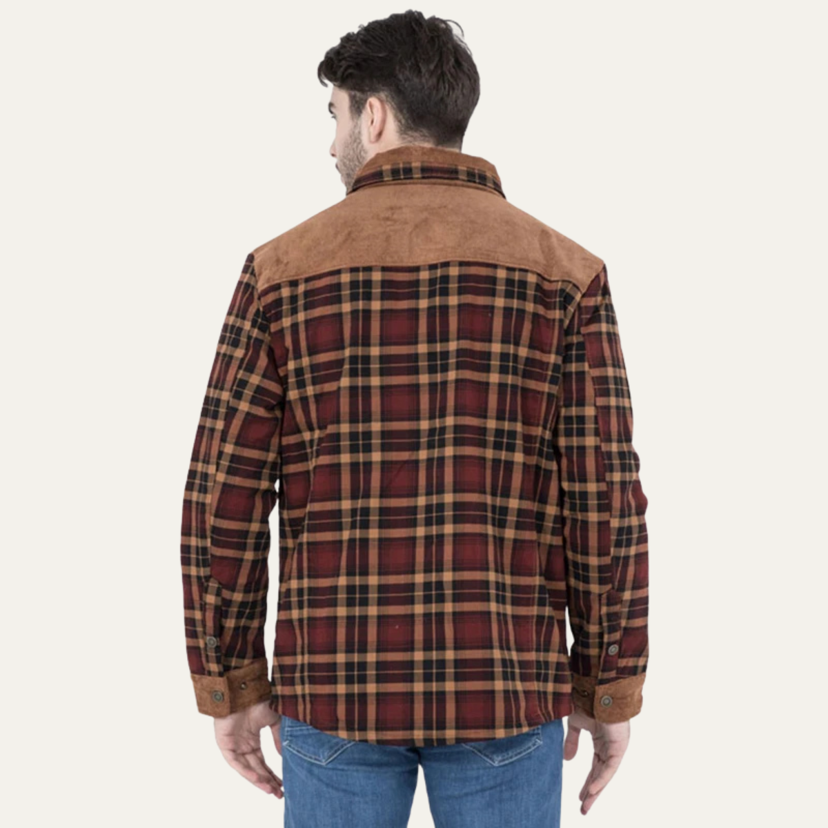 Men’s Solid Fleece Hoodie with Sherpa Lining