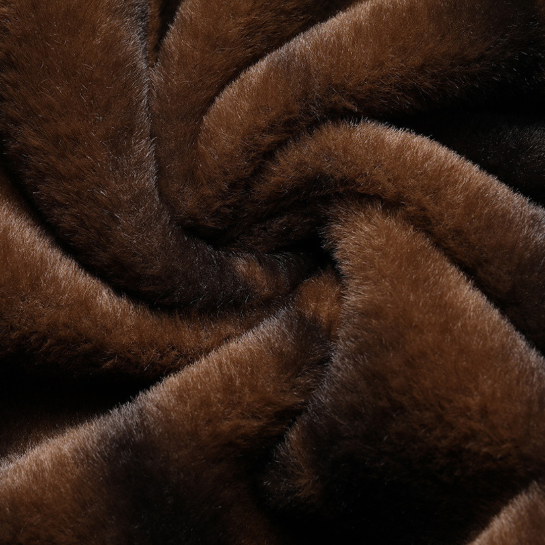 Men's Wool Blend Winter Jacket - Fur Lined, Warm Outerwear
