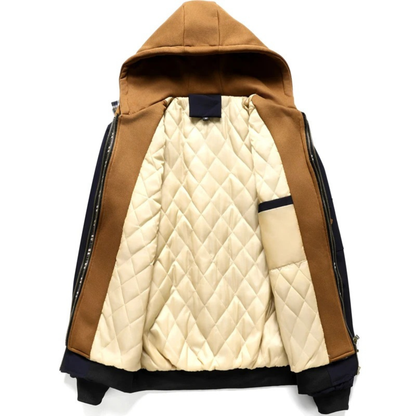 The Villasimius Men’s Winter Fleece Lined Hooded Bomber Jacket