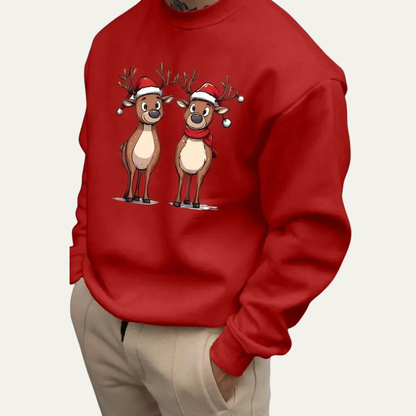 Men’s Festive Reindeer Christmas Sweatshirt