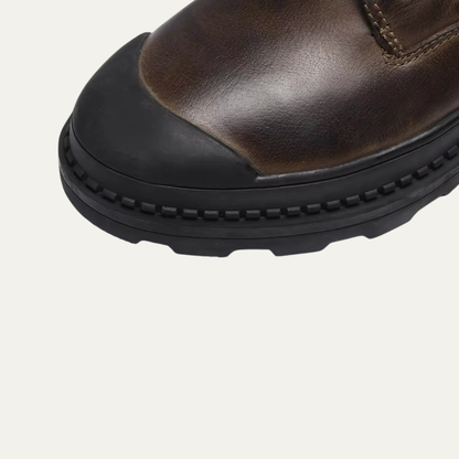 The Corvara Men’s Warm Fur Lined Leather Winter Ankle Boots