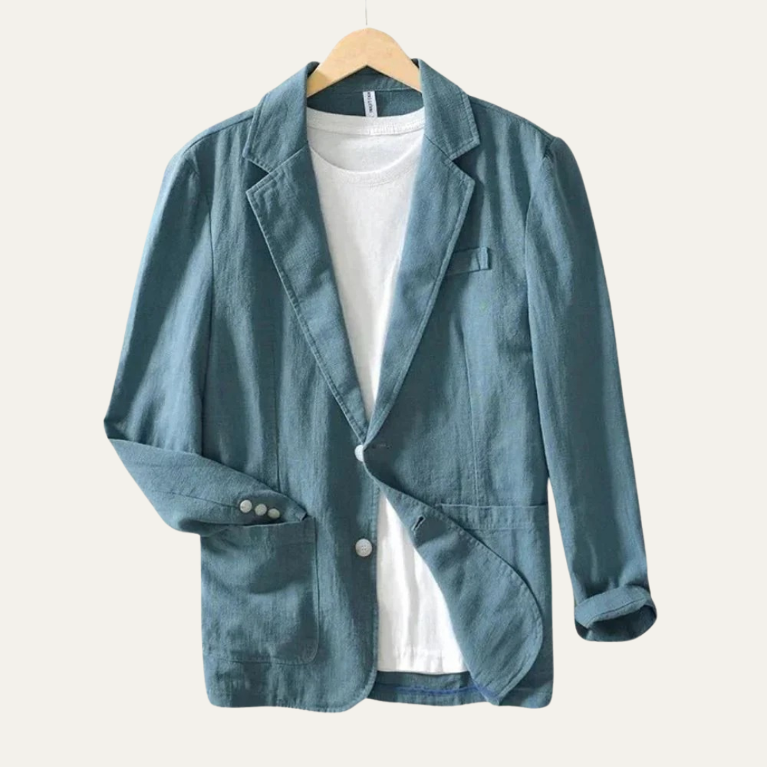 Men’s Lightweight Linen Style Casual Blazer