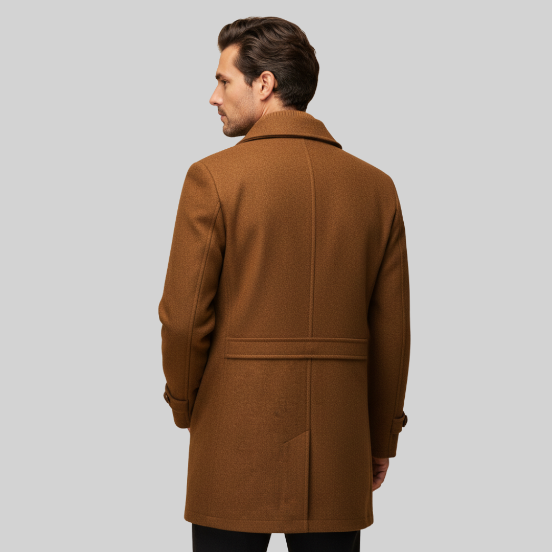 Slim Woolen Business Coat Gray