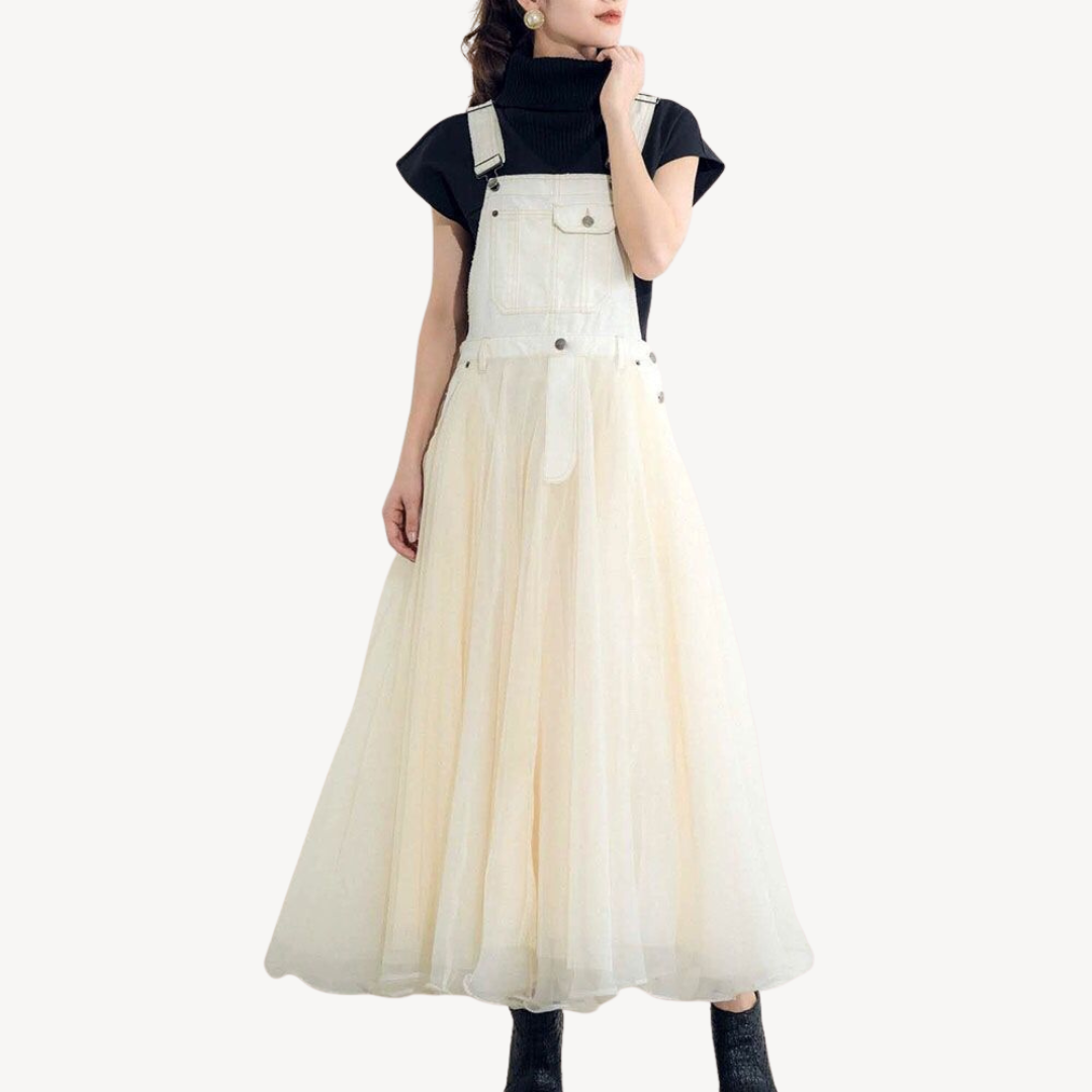 Women's Denim Overall Maxi Dress