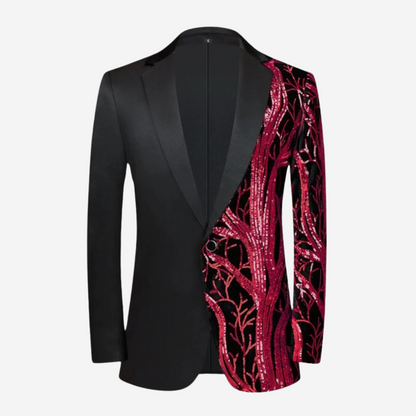 Men’s Sequin Wave Pattern Performance Blazer