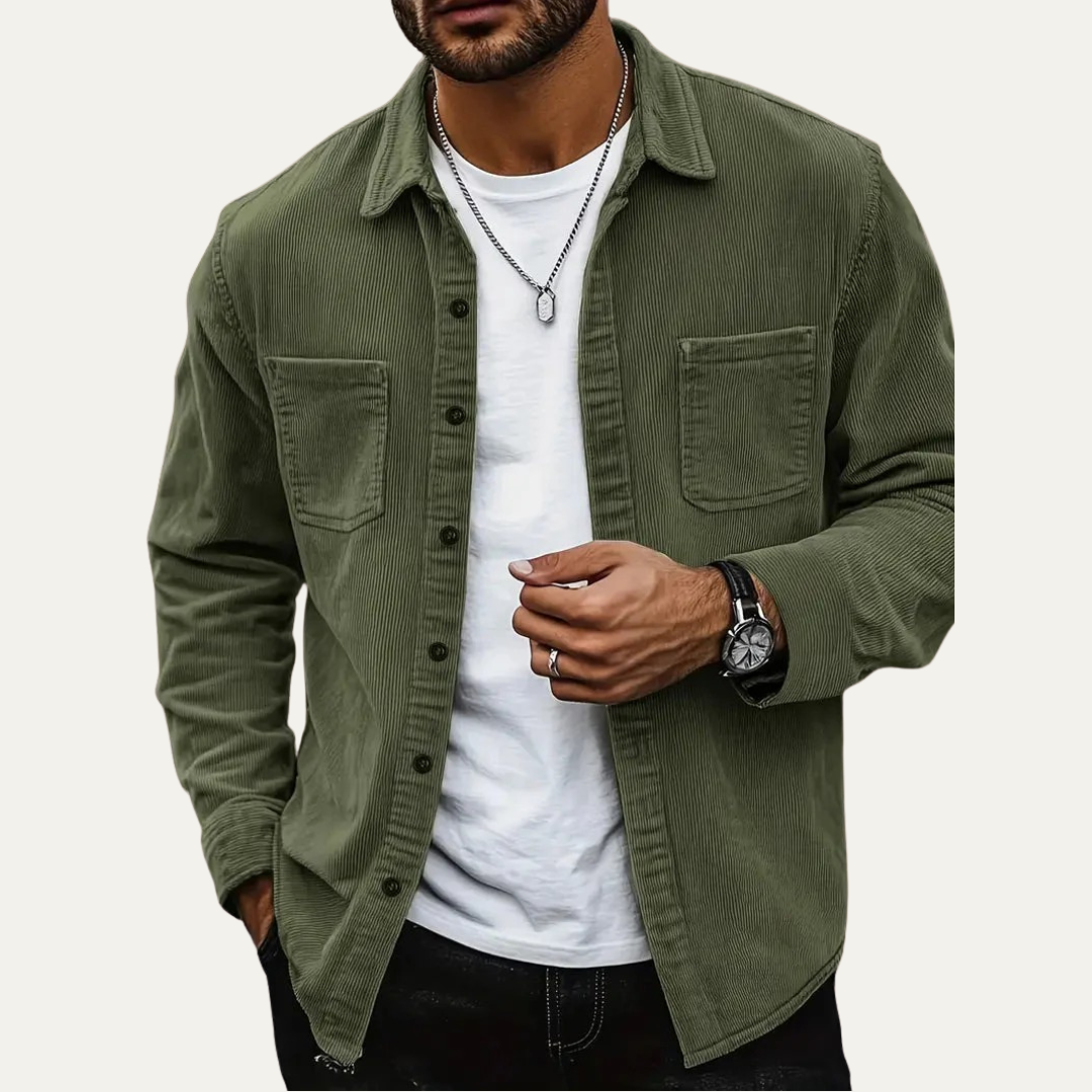 Men’s Textured Corduroy Shacket