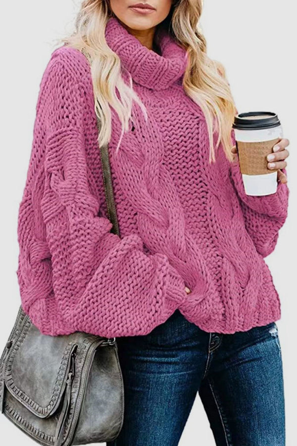 Women's Soft Knit Turtleneck Sweater in Classic Style
