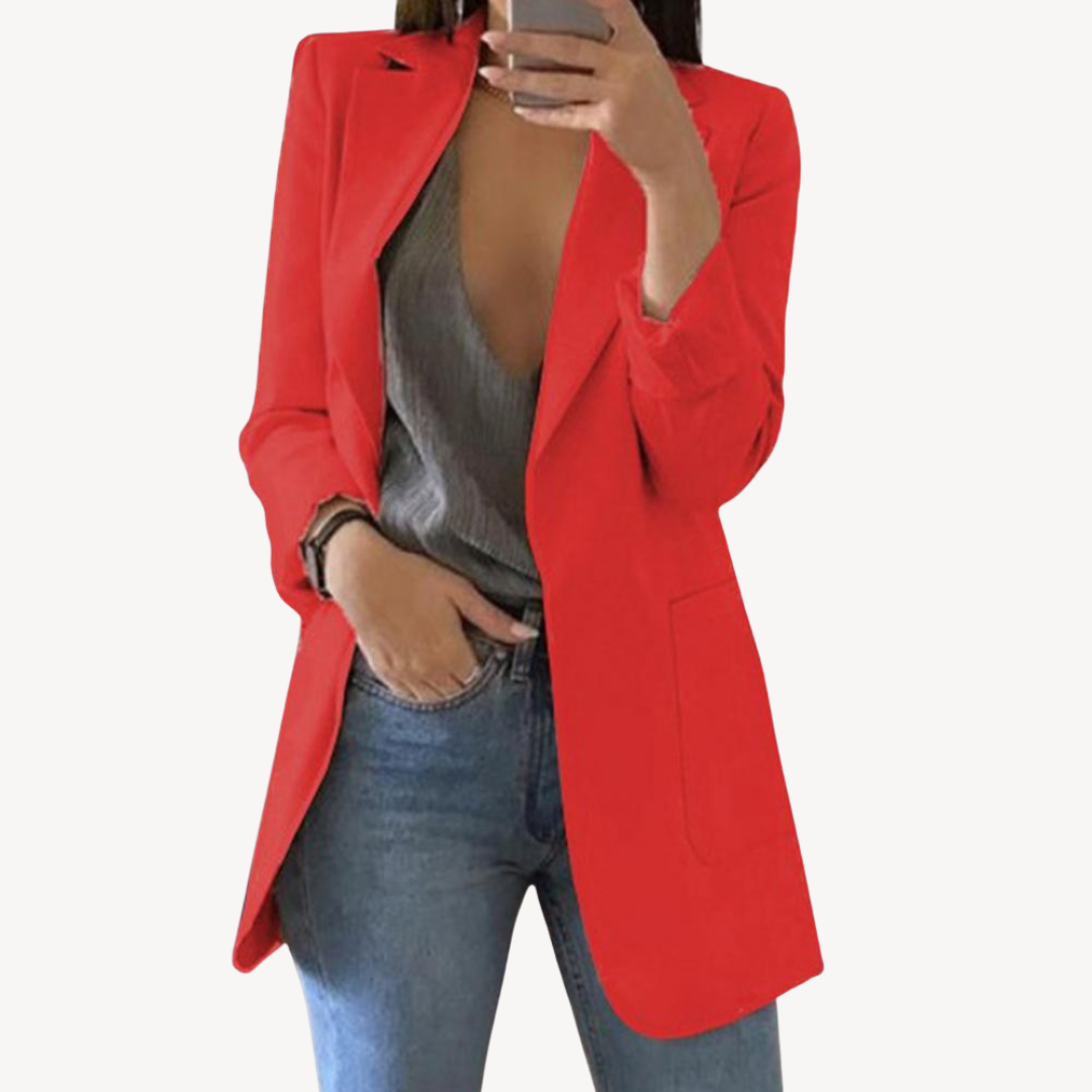 Women's Long Blazer with Open Front