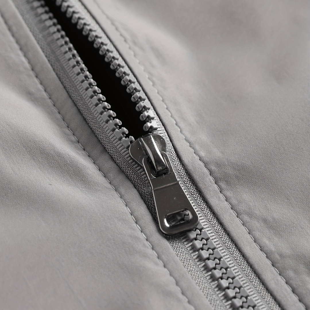 Men’s Polyester Casual Outerwear Zip Jacket