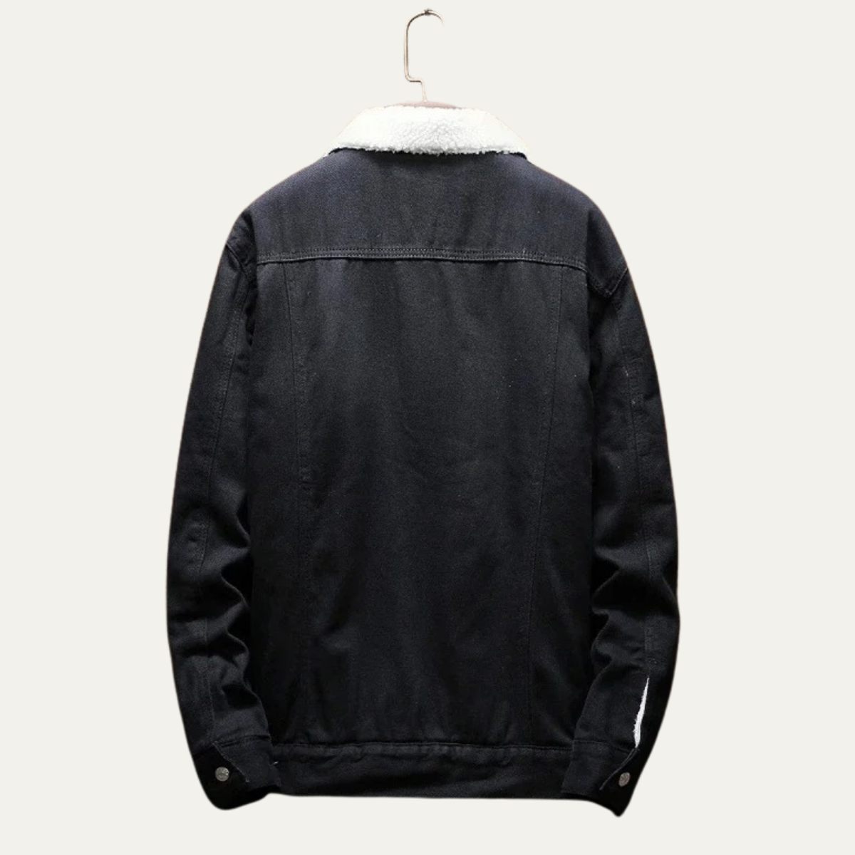 Men’s Winter Shearling Lined Denim Trucker Jacket