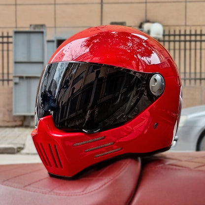 Black Full Face Motorcycle Helmet DOT ECE Certified