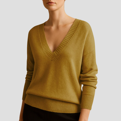 Women's Classic V Neck Sweater