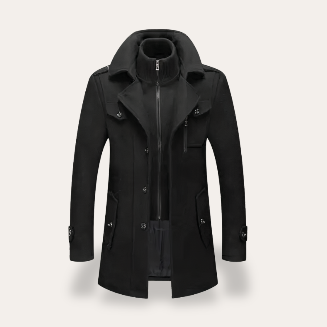 Men's Coat – Winter Jacket with Stand Collar