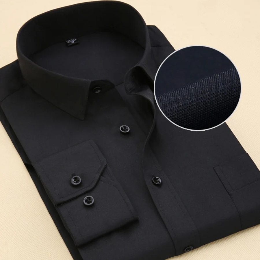 Classic Business Dress Shirt Long Sleeve Button Down
