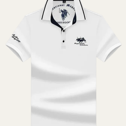 Men’s Athletic Polo Shirt with Contrasting Trim