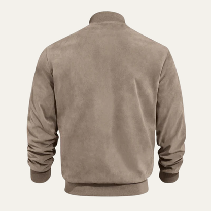 Men’s Textured Zip Up Casual Bomber Jacket