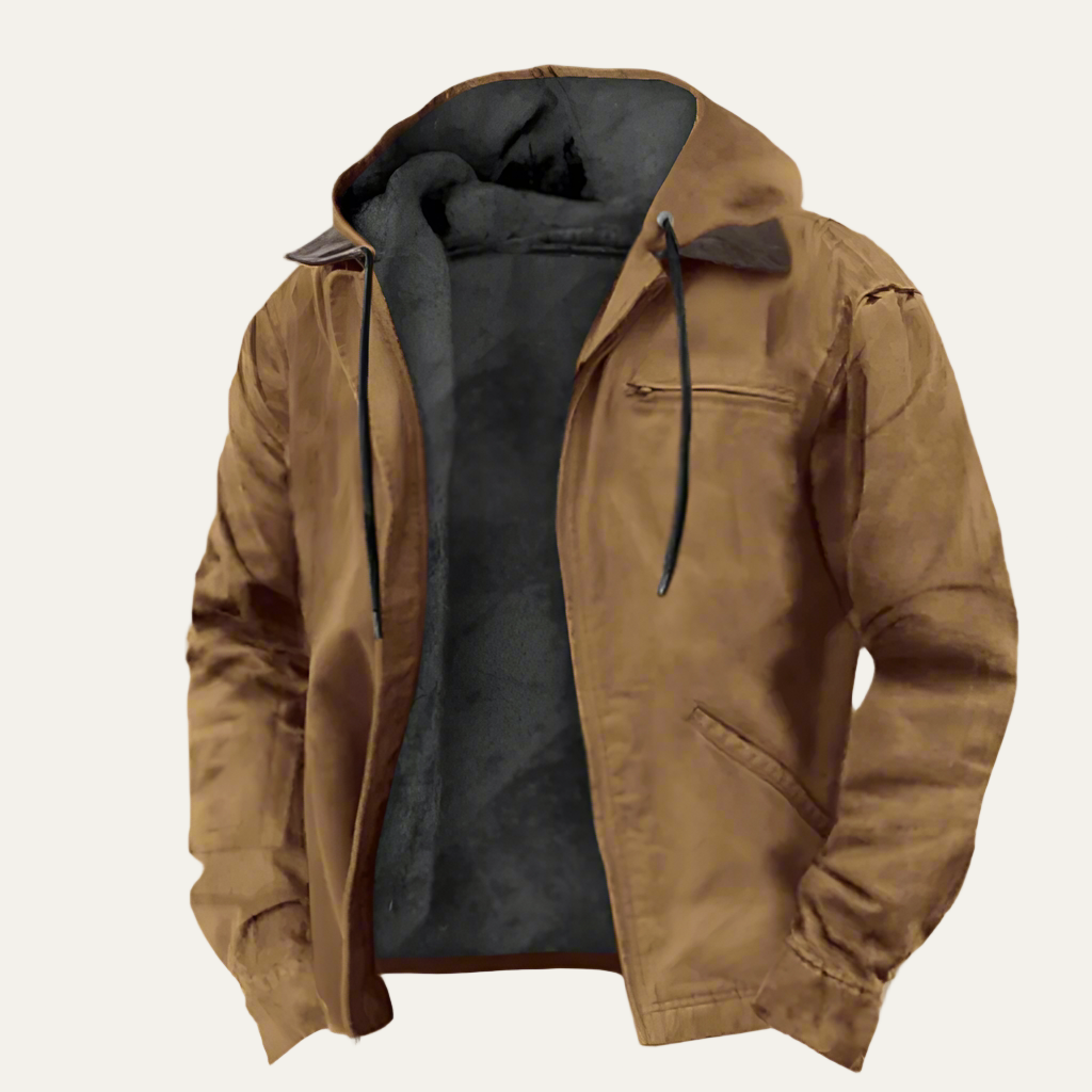 Men’s Winter Hooded Cotton Zip Jacket