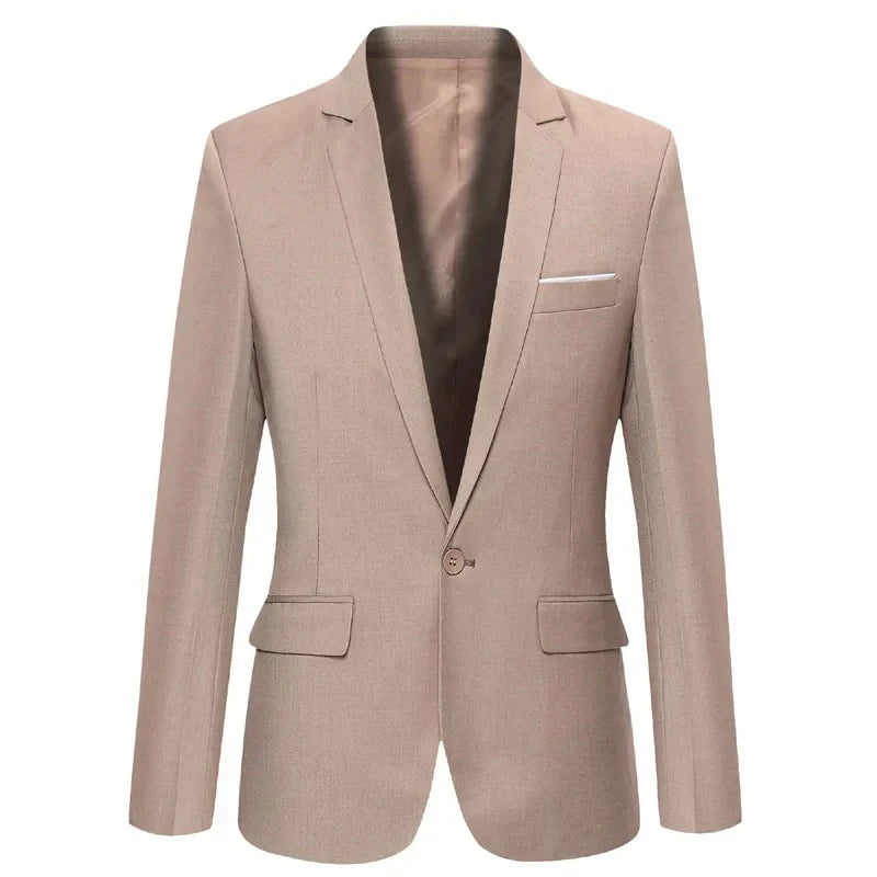 Men's Classic Tailored Fit Blazer Jacket