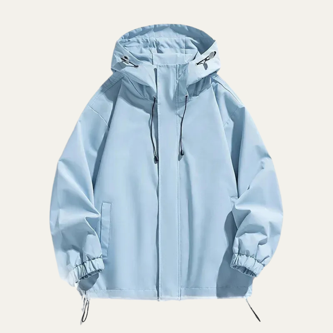 Men’s Minimalist Hooded Water Resistant Shell Jacket