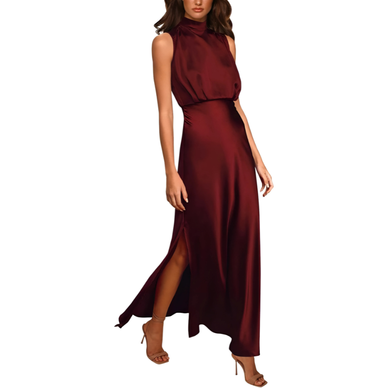 Luxurious Long Silk Evening Gown