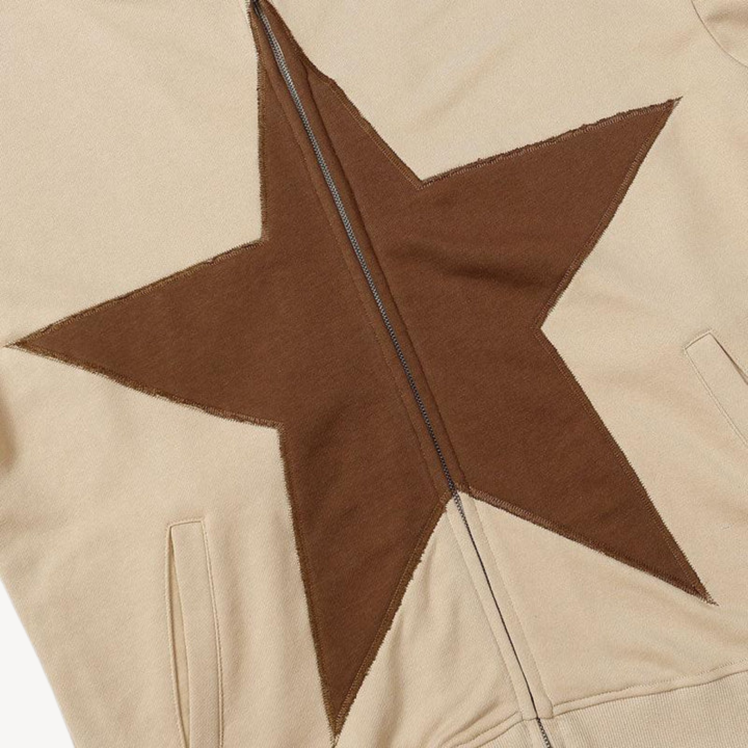 Men's Star Zip-Up Hoodie