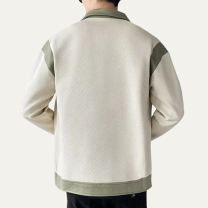 Men’s Modern Contrast Sleeve Varsity Jacket