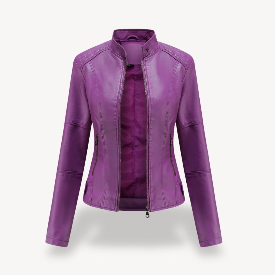 Women's Faux Leather Biker Jacket