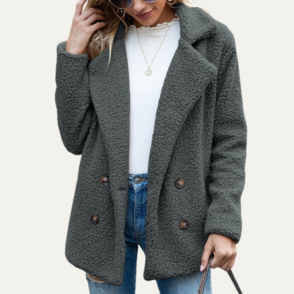 Women’s Plush Mid-Length Pea Coat