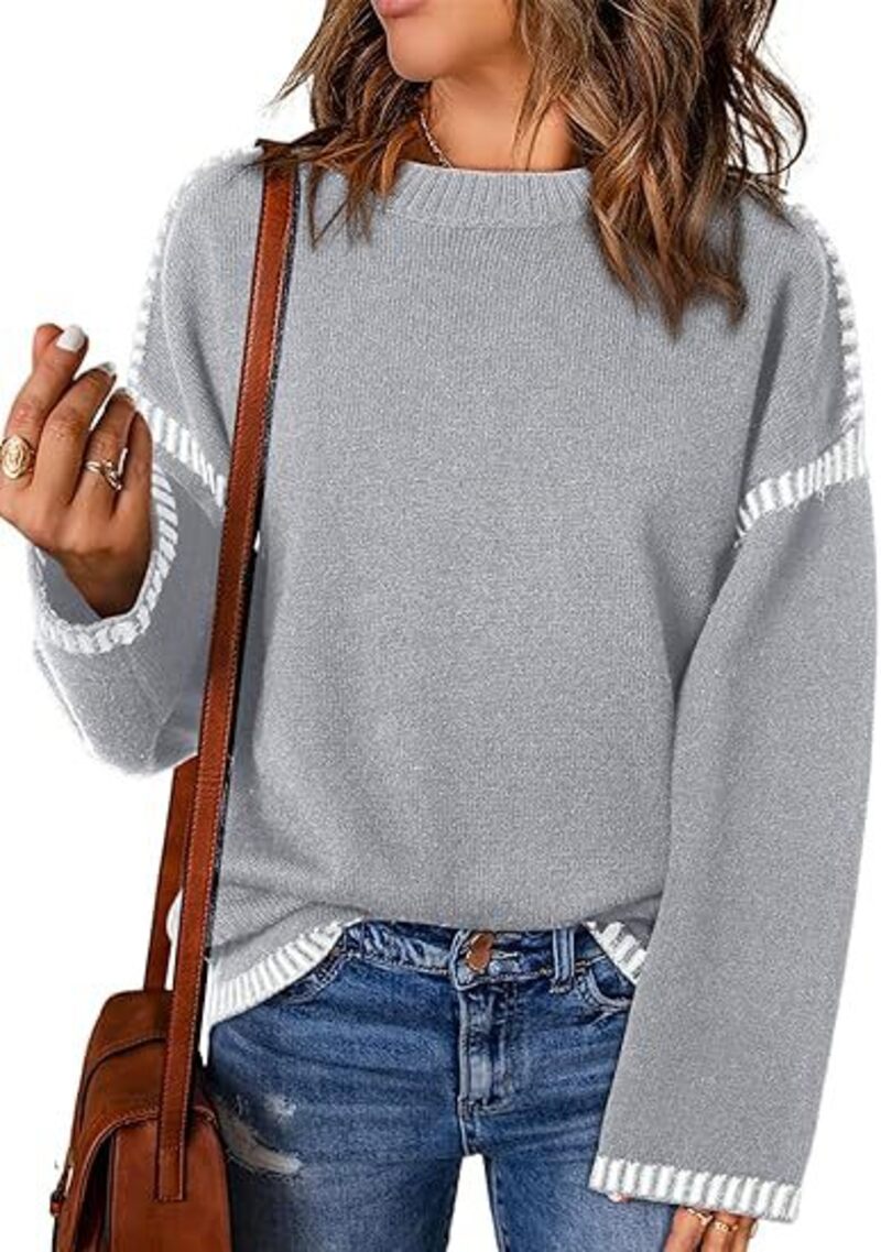Warm Winter Colorful Knit Sweater