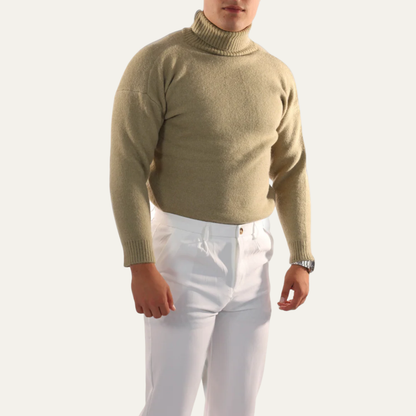 Men’s Plush Oversized Turtleneck Sweater