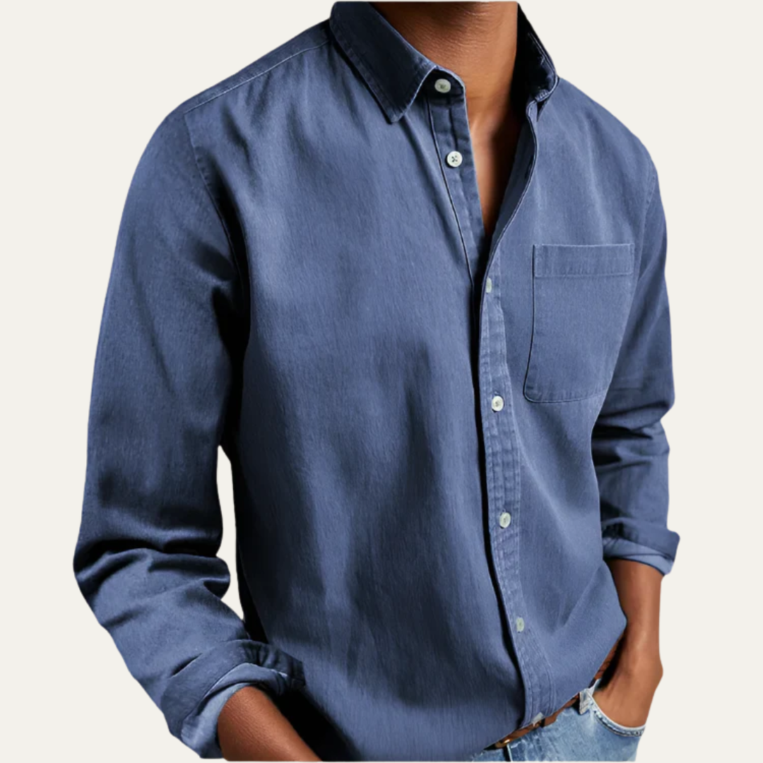 Men’s Classic Cotton Long Sleeve Dress Shirt