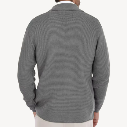 Double-Breasted Knit Cardigan for Men