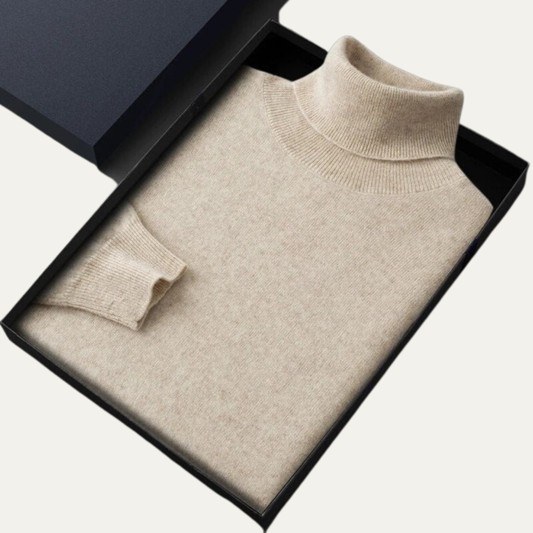 Men’s Smooth Knit Turtleneck Pullover