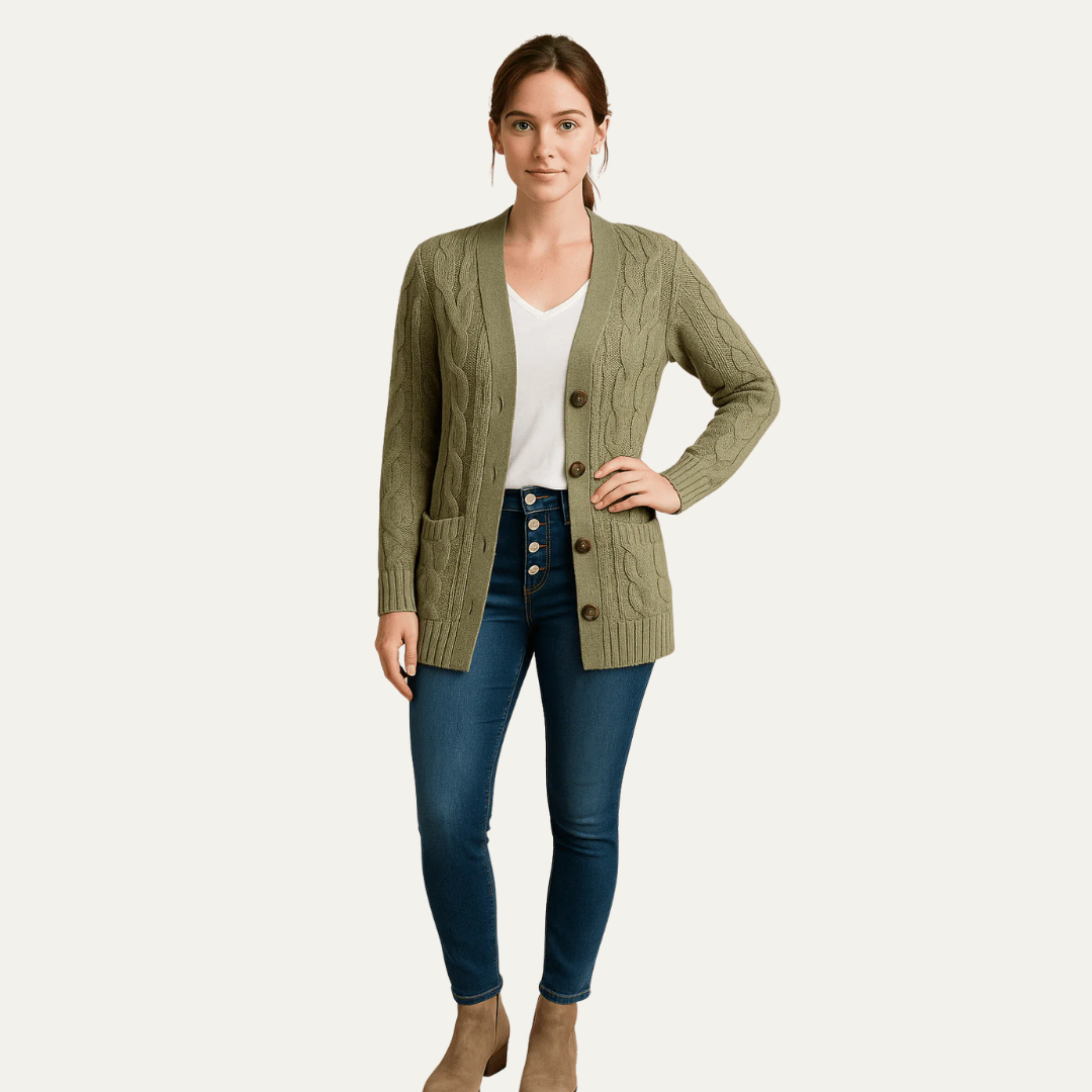 Women’s Classic Mid-Length Cardigan Sweater