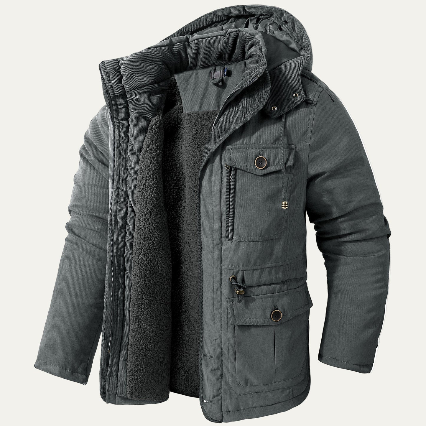 Men’s Heavy Winter Parka with Fleece Lining