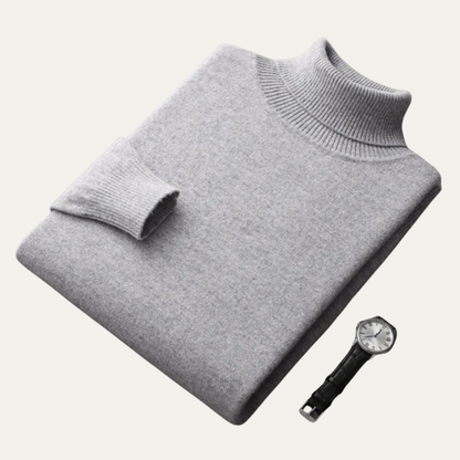 Men’s Fine Gauge Fitted Turtleneck Sweater