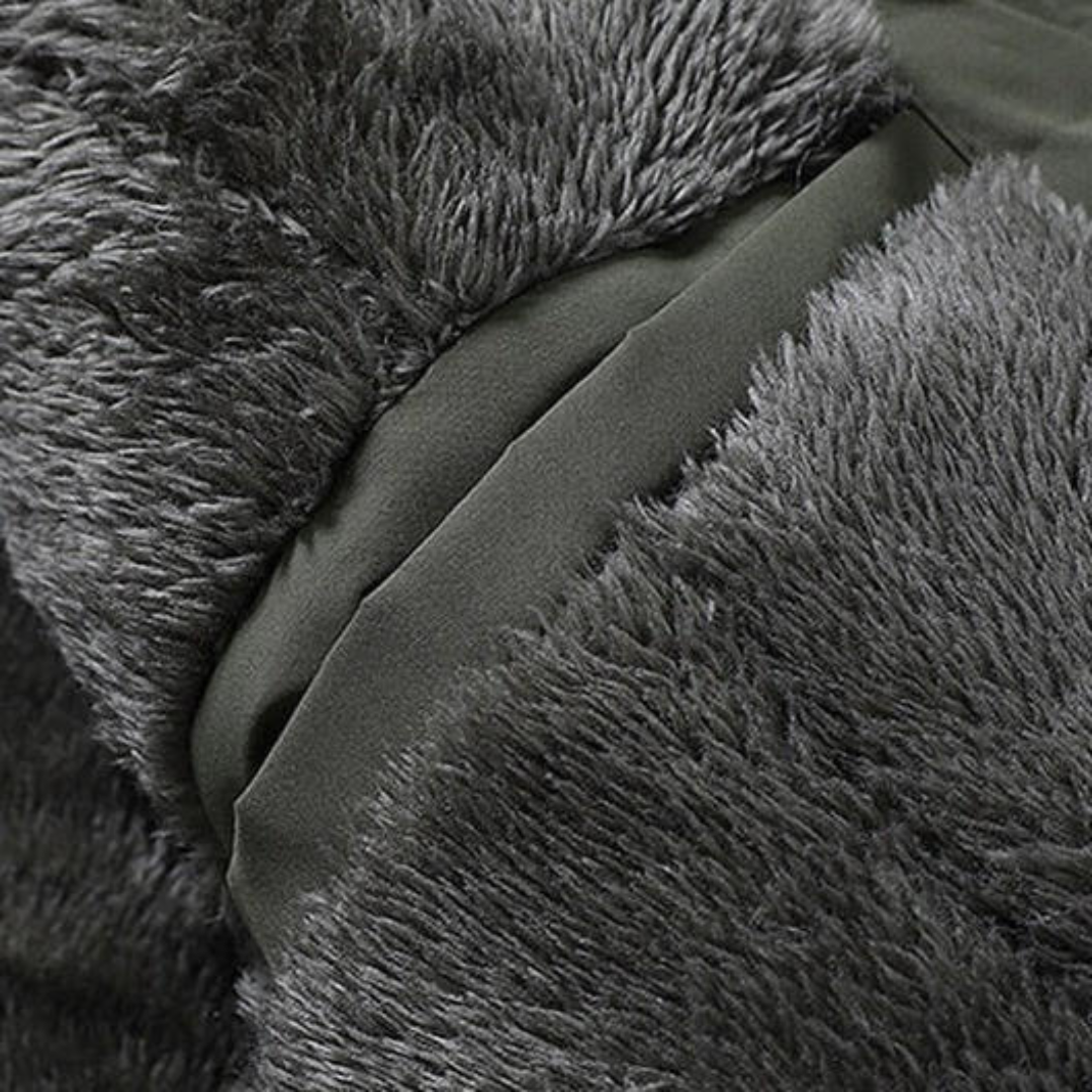 Winter Parka Jacket with Fleece Lining