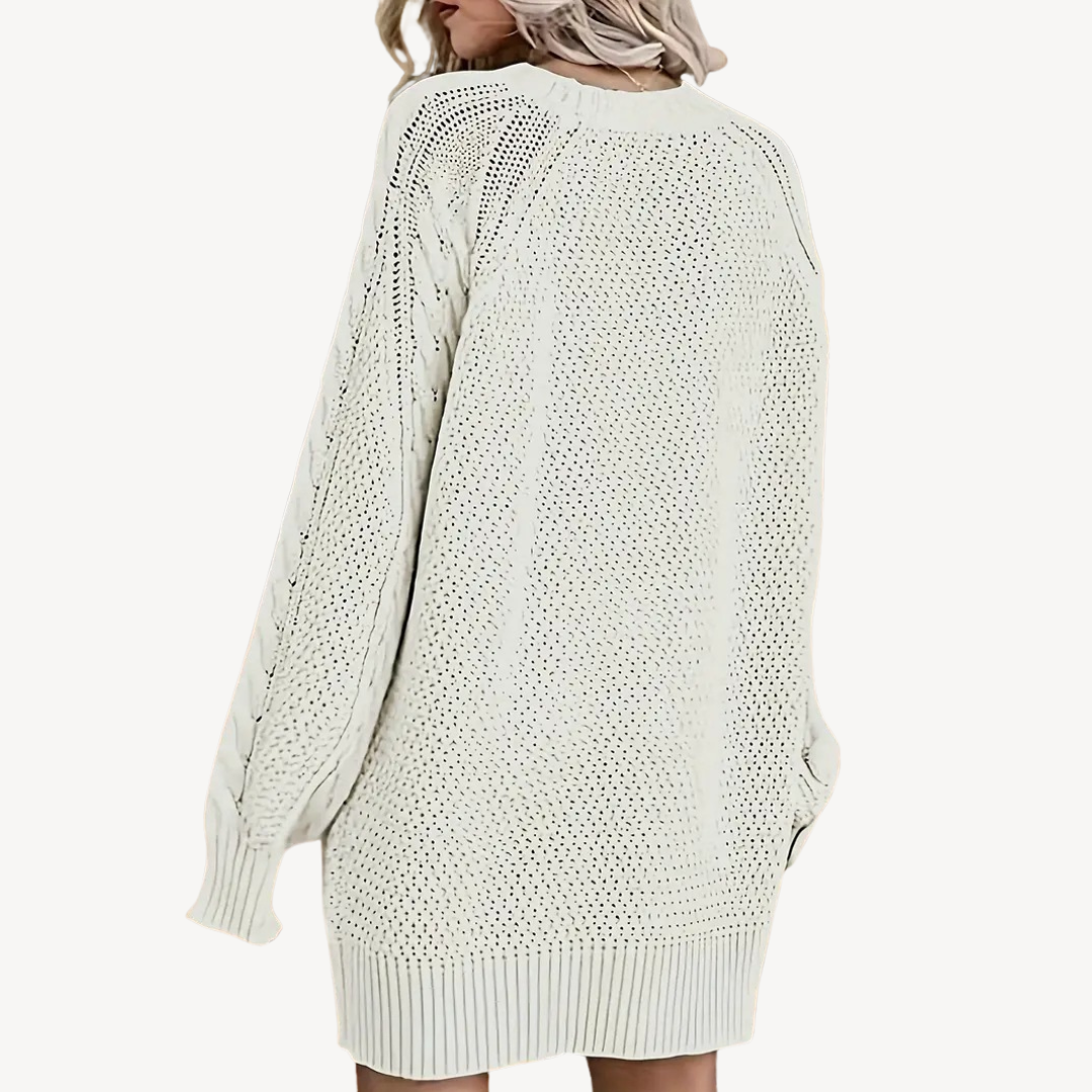 Cable Knit Sweater Dress for Women